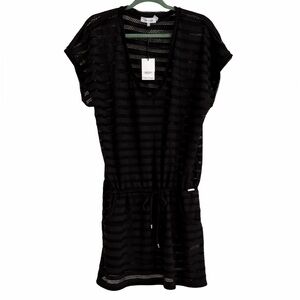 👙NWT Calvin Klein Coverup Black Mesh L/XL